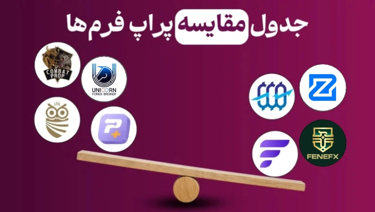 جدول مقایسه پراپ فرم ها